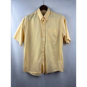 Men’s Vintage Cutter & Buck Large Butter Yellow Button Up Shirt